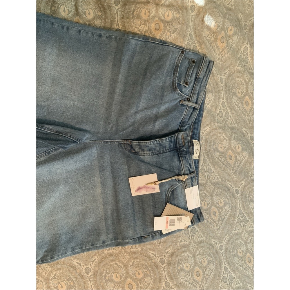 Jessica Simpson Womens High Rise Distressed Straight Leg Jeans Blue 14W 30169460 - Picture 2 of 6